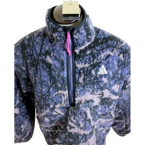 Nike Men's ACG Canwell Glacier Therma-FIT ADV Windproof 1/2 Zip Purple Black NWT
